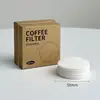Máquina de Espresso Papel de Filtro Mango Recipiente para Polvo Papel de Filtro Redondo 51/58 Filtro Secundario Cafetera Moka Papel de Filtro