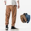 Pantalones de pana para hombre de estilo japonés antiguo y estilo chino antiguo, de color liso, desgastados, para jóvenes, exportación, pantalones casuales