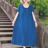 Novo Vestido de Algodão e Seda 2026 para Mulheres, Roupa de Verão Plus Size para Mães de Meia-Idade e Idosas, Vestido Elegante e de Alta Qualidade com Manga Curta