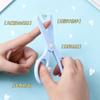Tijeras de Plástico Hechas a Mano para Niños, Tijeras de Rebote que No Lastiman las Manos de los Estudiantes, Tijeras de Cabeza Redonda para Guardería, Tijeras de Ahorro de Esfuerzo para Envolver