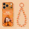 Pulseira 'Ame-se', adequada para capa de celular Apple 17pm, iPhone 15, fofa, 16, transparente, 18, novo estilo feminino, 14