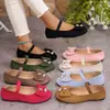 Comércio Exterior Transfronteiriço Plus Size Doce Estilo Menina Borboleta Sapatos de Salto Único Feminino Bico Arredondado Salto Grosso Baixo Mary Janes Sapatos Casuais