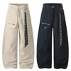 Nuevos Pantalones Casuales de Pierna Ancha Color Sólido Estilo Japonés y Coreano 2026, Pantalones Scimitar Juveniles de Moda con Múltiples Bolsillos, Venta al por Mayor de Fábrica 34