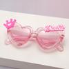 Dulces Gafas de Sol de Niña Barbie Amor Niños Nuevo Color Caramelo Corazón de Melocotón Estilo Coreano Gafas para Foto de Cumpleaños