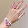 Pulsera infantil de sirena de nueva celebridad en línea, linda concha, clip de oreja sin dolor, anillo de pelo de princesa sirena, traje, caja de regalo