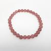 Ventas Directas de Fábrica Pulsera de Cuentas de Buda de Tres Círculos de Cristal de Fresa Natural Pulsera de Cristal Rosa Pulsera de Cristal de Fresa