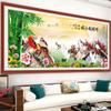 Pintura decorativa para sala de estar pintura de paisaje pintura de paisaje adhesivo de pared mural autoadhesivo pintura de pared de fondo de sofá pintura feng shui agua que fluye pintura para hacer dinero