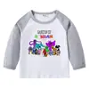 2023 transfronteiriço nova primavera e outono camiseta infantil gola redonda cartoon camisa de manga comprida camisa de fundo meninos e meninas bebê camiseta de algodão