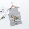 Colete Infantil 100% Algodão Fino para Meninos Bebês Crianças Meninas Verão Alça Fina Roupa Íntima Base Tamanhos Médio e Grande Colete Infantil