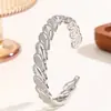 Pulsera de anillo de apertura giratoria nueva para mujer, moda de nicho, diseño único con diamantes, anillo para el dedo índice, anillo de moda estilo ins, estilo minimalista