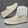 Zapatos de lino transpirables retro simples para hombre, zapatos de pescador de cuerda de cáñamo de verano, zapatos de tela del viejo Pekín para hombre, zapatos de tabla de comercio exterior