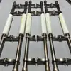 Manijas Grandes de Bronce Antiguo de Lujo con Jade Hechas a Medida de Fábrica para Salas de Conferencias de Villas, Puertas de Madera, Puertas de Vidrio y Puertas de Entrada Principales