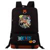 Mochila escolar de gran capacidad con estampado de Luffy de One Piece para estudiantes jóvenes, mochila de viaje para hombres y mujeres