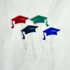 Estilo Ins Transfronterizo Temporada de Graduación Impresión a Color Acrílica Juego de Decoración para Cupcakes de Graduación Decoración para Pastel de Gorro de Doctor