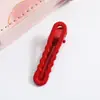 Pinza para el Cabello con Diseño Lateral Ondulado, Pinza Metálica Hueca de Color Caramelo de Alta Gama, Pinza para Flequillo, Accesorio para el Cabello de Pato, Adorno Lindo para el Cabello