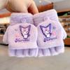 Luvas Quentes à Prova de Frio de Inverno para Crianças, para Alunos do Ensino Fundamental e do Ensino Primário, para Escrever, Especiais, Meio Dedo, com Aba Dobrável, Conjunto de Cinco Dedos