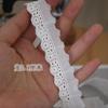 Encaje de algodón bordado unilateral, accesorios de decoración de ropa, material de costura para cuello, puños y faldas.