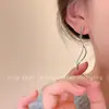 Aretes de Gancho para Oreja con Forma de Ola Estilo Vacaciones Personalizados para Mujer, Lujo Ligero, Diseño de Nicho, Aretes Largos con Borlas, Pendientes Elegantes
