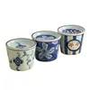 Xícara de Chá Cerâmica Estilo Japonês, Xícara de Mestre, Alto Valor Estético, Xícara Vintage, Pequena Porcelana Azul e Branca Pintada à Mão, Conjunto de Chá para Preparar no Fogão, Copo de Água com Tampa