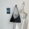 Bolsa Hobo de Couro Macio Trançado Estilo Coreano de Verão, Modelo Novo 2026, Simples, Versátil, para o Dia a Dia, Bolsa de Mão, Bolsa de Ombro