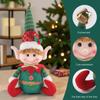 Nova Boneca Elfo de Lantejoulas de Natal Boneca Sentada Boneca Enfeites de Janela e Mesa Enfeites de Decoração de Natal