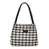 Bolsa de Lona Grande para Mujer 2026 Nuevo Estilo Elegante Simple Bolsa de Viaje de Moda Bolso de Hombro a la Axila a Cuadros