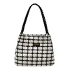 Bolso Mujer Nuevo Estilo Coreano Cuadros Gran Capacidad Bolso de Hombro para Viajar Bolso Grande de Moda Bolso Tote Cuadros Bolso de Mujer