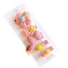 5 peças das crianças all-wrapped pano hairpin meninas baby bangs clipe cocar duckbill clipe quebrado cabelo tecido flor hairpin