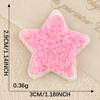 Bordado original pasta de bordado accesorios toalla bordado caricatura amor estrella de cinco puntas parche de chenilla parche tela pasta