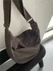 Bolsa transversal de ombro estilo retrô outono e inverno, formato de trouxinha, queijo salgado, unissex, grande capacidade