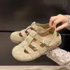 Sandálias Baotou Estilo Floresta Retrô para Mulheres Verão 2025 Novo Estilo Sandálias e Chinelos de Usar de Duas Formas Rasteirinhas Macias Trançadas Sapatos Gaiola de Porco