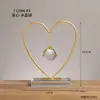 Estilo Luxo Leve Arte em Ferro Folha Dourada Bola de Cristal Decorações Casa Sala de Estar Entrada Mesa de Trabalho Ornamentos com Sensação Avançada