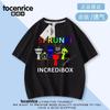 Camiseta Caja de Ritmos Ropa Infantil Algodón Manga Corta Sprunki Ropa Infantil Top de Verano Unisex Conjunto de Verano Infantil