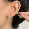 Pendientes coreanos simples de tulipán rosa, perla, estilo retro, temperamento, lujo ligero, nicho, diseño versátil