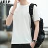 JEEP SPIRIT Nova Camiseta Masculina de Manga Curta Gola Redonda Respirável Tamanho Grande Solta Masculina Lazer Controle de Preço 98 yuan