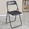 Silla Plegable Taburete Respaldo Plástico Portátil Simple Dormitorio Creativo Computadora Oficina Hogar Exterior Adulto Silla de Comedor