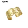 Wt-B701 Nuevo Más Vendido Latón Diseño de Onda Grande Latón Pulsera Abierta Se Puede Usar como Brazalete Joyería de Cobre