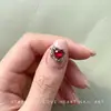 Accesorios Populares Ins para Uñas con Corazón Hueco y Ráfaga de Estrella de Aleación Decoraciones de Uñas 3D Retro de Cristal de Lujo Ligero