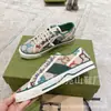 Tênis de Lona Bordado Marca G Modelo Novo Primavera 2025 Sapatos Vulcanizados de Cano Baixo Tênis Casuais Retrô Estilo Casal
