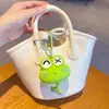 Chaveiro Criativo Squeezable de Sapo Estoura-Olhos, Pingente de Boneco para Bolsas e Chaveiros de Casais
