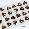 Dongzhou Cristal 13*12 Grande Coração Torto Joia de Unha Diamante Ouro Champagne Coração de Pêssego Explosivo Decoração de Unha Joia de Cristal K9