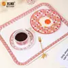 Wuhe A5 Material Cruzamento Alimentício Melamina Louça Estilo Folclórico Série Luxo Leve Retrô Conjunto de Tigelas, Pratos, Travessas e Copos