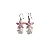 Pendientes de Flor de Pedrería Rosa Dulce Exquisitos Super Hada Diseño de Nicho Pendientes de Tachuela de Lujo Ligero Accesorios Suaves de Verano Venta al por Mayor