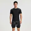 Roupa de Banho Masculina Manga Longa Proteção Solar Secagem Rápida Roupa de Banho Roupa de Surf Respirável Dividida Tamanho Grande Conjunto de Shorts de Banho Roupa de Mergulho Natação