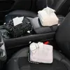 Caja de Pañuelos para Coche Estilo Lluvia Azul, Caja de Pañuelos Pequeña para Coche Estilo Fragante, Caja de Pañuelos para Respaldo de Asiento de Coche Simple y Linda con Lazo para Mujeres