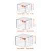 Caja de almacenamiento cuadrada blanca de acrílico directa de fábrica, caja de exhibición manual de juguetes, caja de cinco lados para pastel de postre