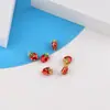 Japão Coreia Anel Popular Morango Pequeno Arco-Íris Liga Liga de Gotejamento Óleo Pequeno Pingente DIY Colar Pulseira Artesanal Acessórios