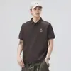 Roupas Masculinas Xintang 2026 Verão Novo Produto Camisa Polo de Manga Curta Estampada em Silicone Tridimensional Fina Camiseta Masculina Top