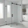 Box de chuveiro com porta de correr, divisória de vidro para banheiro, separação de áreas seca e molhada, box de chuveiro grande integrado em L