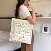 Atacado de Fábrica Bolsa Escolar de Desenho Animado para Estudantes 2025 Nova Bolsa de Ombro de Grande Capacidade Bolsa de Lona Fofa Bolsa de Mão
